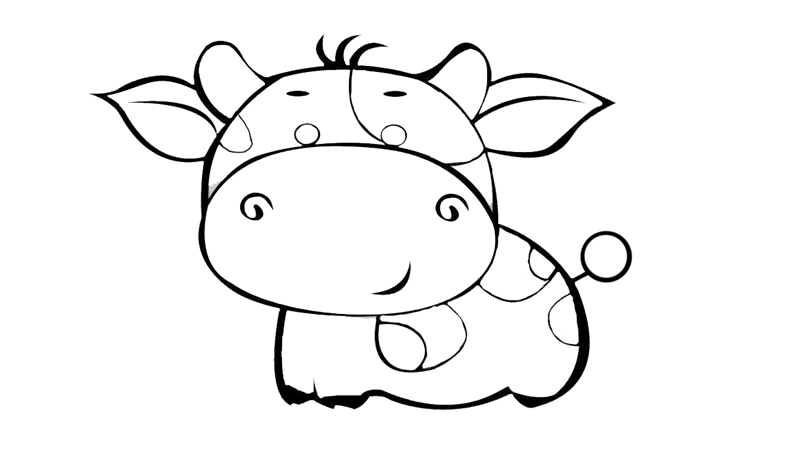 怎么画小牛