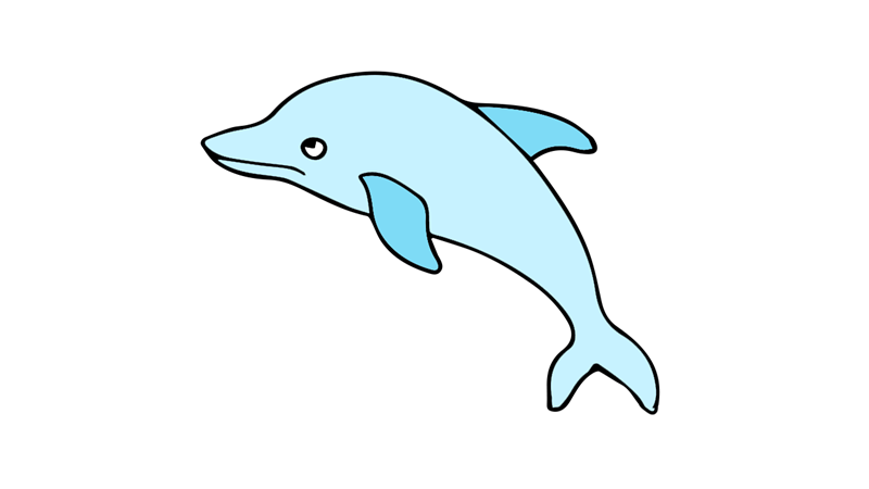 海豚简笔画